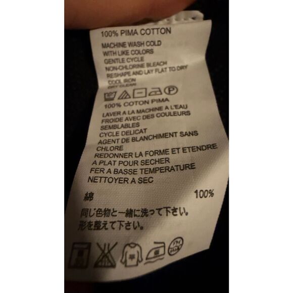 Tommy Bahama Reversible 1/4 Zip Pima Cotton Sweater Medium Gray - Picture 7 of 7